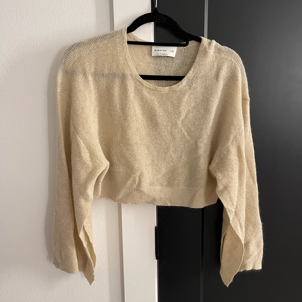 Babaton Sheer Cropped Sweater